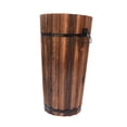 thumbnail image 3 of Maceta de barril de madera, maceta para plantas de exterior, contenedor rústico con Estilo A, 3 of 8