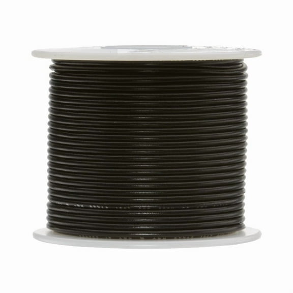 Remington Industries 18 AWG Solid Hook-Up Wire, UL1007 300V, 100 ft Length, Black
