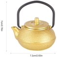 thumbnail image 2 of Cast Iron Teapot, 0.05L Mini Tea Infuser Teapot, Gold Tone,Straight Hook, Pourer, Tea Infuser with Handle, 2 of 5