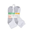 thumbnail image 2 of Wonder Nation Boys Cushioned Ankle Socks, 10 Pack, Sizes S (4-8.5) - L (3-9), 2 of 6