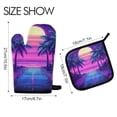 thumbnail image 2 of Yayeee Oven Mitts and Pot Holder Set of 2 Heat Resistant Kitchen Gloves Baking Hot Pad, Purple Digital Art, 2 of 5
