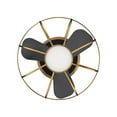 thumbnail image 5 of Aella Indoor and Outdoor 3-Blade Smart Caged Ceiling Fan 22in Aged Brass Matte Black with 3000K LED Light Kit and Remote Control, 5 of 5