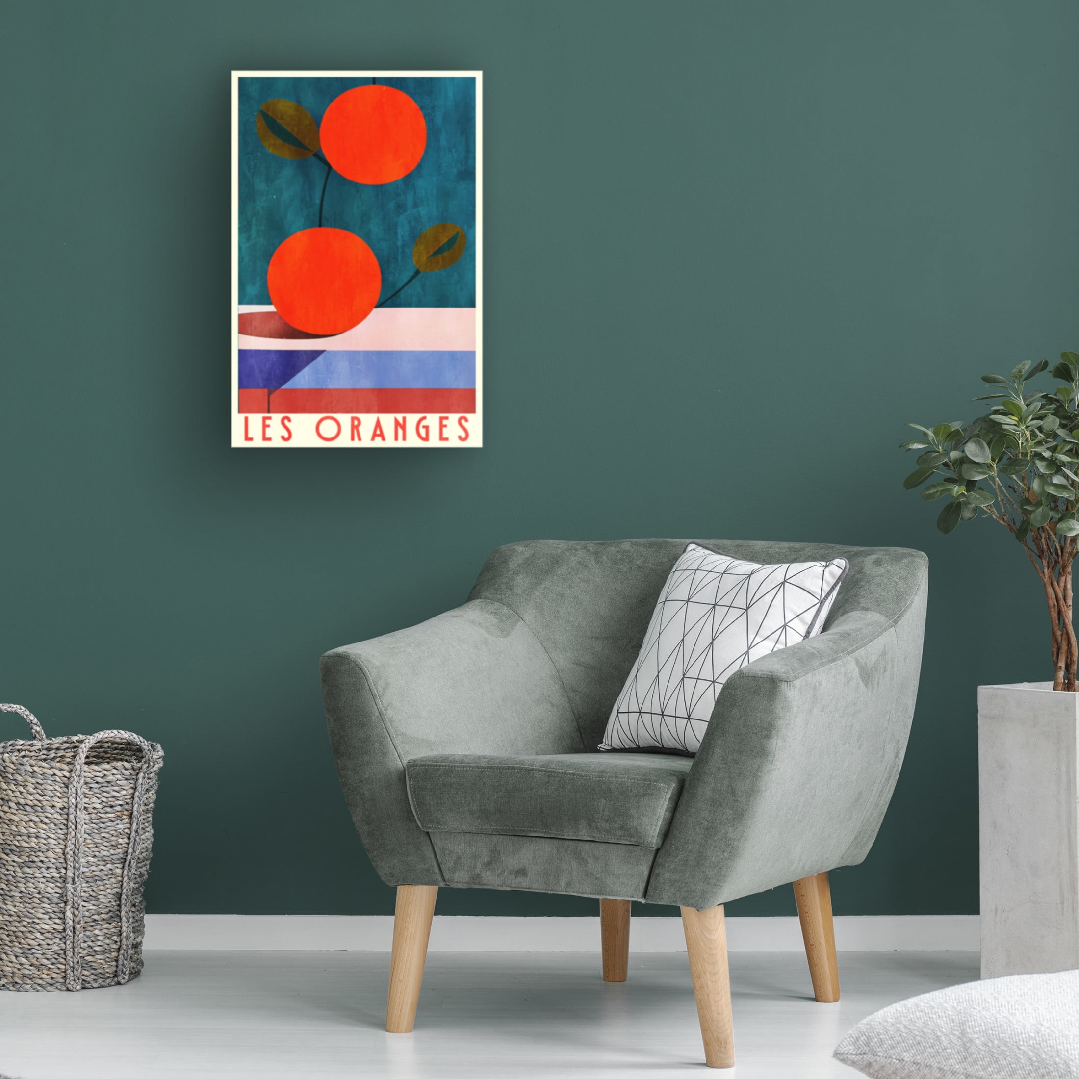 Canvas Wall Art - Bo Anderson 'Les Oranges' Wall Art for Living Room, Bedroom, or Office D?cor by Trademark Fine Art - 22 x 32 Inches