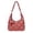 Candy Cane Bow, variant on Cowboy Santa Quilted Hobo Bag for Women Shoulder Bag Christmas Bible Tote Bag with Matching Mini Pendant and Adjustable Strap Zipper Closure for Shopping Trips