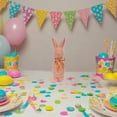 thumbnail image 4 of 9.6-Inch Colorful Flocked Bunny Figurine with Bow Tie, 1 PCS Spring Easter Table Centerpiece Decor for Home, Party, or Office, Indoor Festive Bunny Decoration for Mantel and Tabletop, 4 of 6