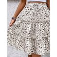thumbnail image 4 of Women'S Floral Print Ruffle Hem Elastic High Waist Tie Front Skirt, 4 of 5