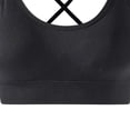 thumbnail image 3 of Umfun Women's Ribbed Scoop Neck Bralette with Open Back Detail - Thin Straps Wireless Crop Top with Removable Cups for Everyday Wear, 3 of 8