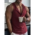 thumbnail image 6 of Men'S Tank Tops Sleeveless V Neck Workout Muscle Gym Athletic Shirts Casual Summer Tee Deep Red S, 6 of 8