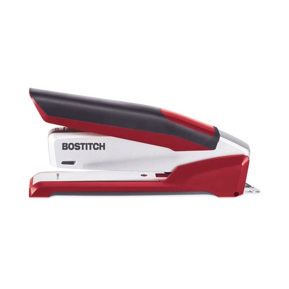 Inpower Spring-Powered Premium Desktop Stapler, 28-Sheet Capacity, Red/silver | Bundle of 10 Each