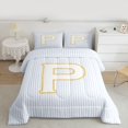 thumbnail image 2 of Feelyou Kawaii Letter P Bedding Comforter Set, Fashion Sequin Print Twin Comforter Sets, Teens Kids Boys Girls Reversible Bedding Set, Ultra Soft Bedroom Decor, 2 Pieces, 2 of 8