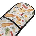 thumbnail image 2 of Dailycode Double Sided Oven Mitt with Loop Heat Resistant Kitchen Long Potholders 7" x 35" Bread Vegetables Wine, 2 of 6