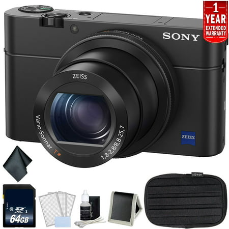 Sony Cyber-Shot IV Digital Camera - Bundle with 64GB Memory Card + Carrying Case + More (Intl (Best Sony Rx100 Model)