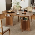 thumbnail image 4 of Oubayajia 63” Dining Table for 4-6 People, Oval Kitchen Table, Modern Farmhouse Dinner Tables with Heavy Duty Legs, for Dining Room Kitchen Living Room, 4 of 7