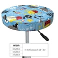 thumbnail image 2 of Goofa Pirate Marine Animals Printed Stool Covers Round, Waterproof Round Bar Stool Covers Anti-Slip Round Bar Stool Seat Cover with Elastic Bands Durable -, 2 of 7