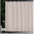 thumbnail image 3 of Ambesonne Ethnic Shower Curtain, Mosaic Geometric Flora Art, 69"Wx70"L, Pale Lavender and Orange, 3 of 4