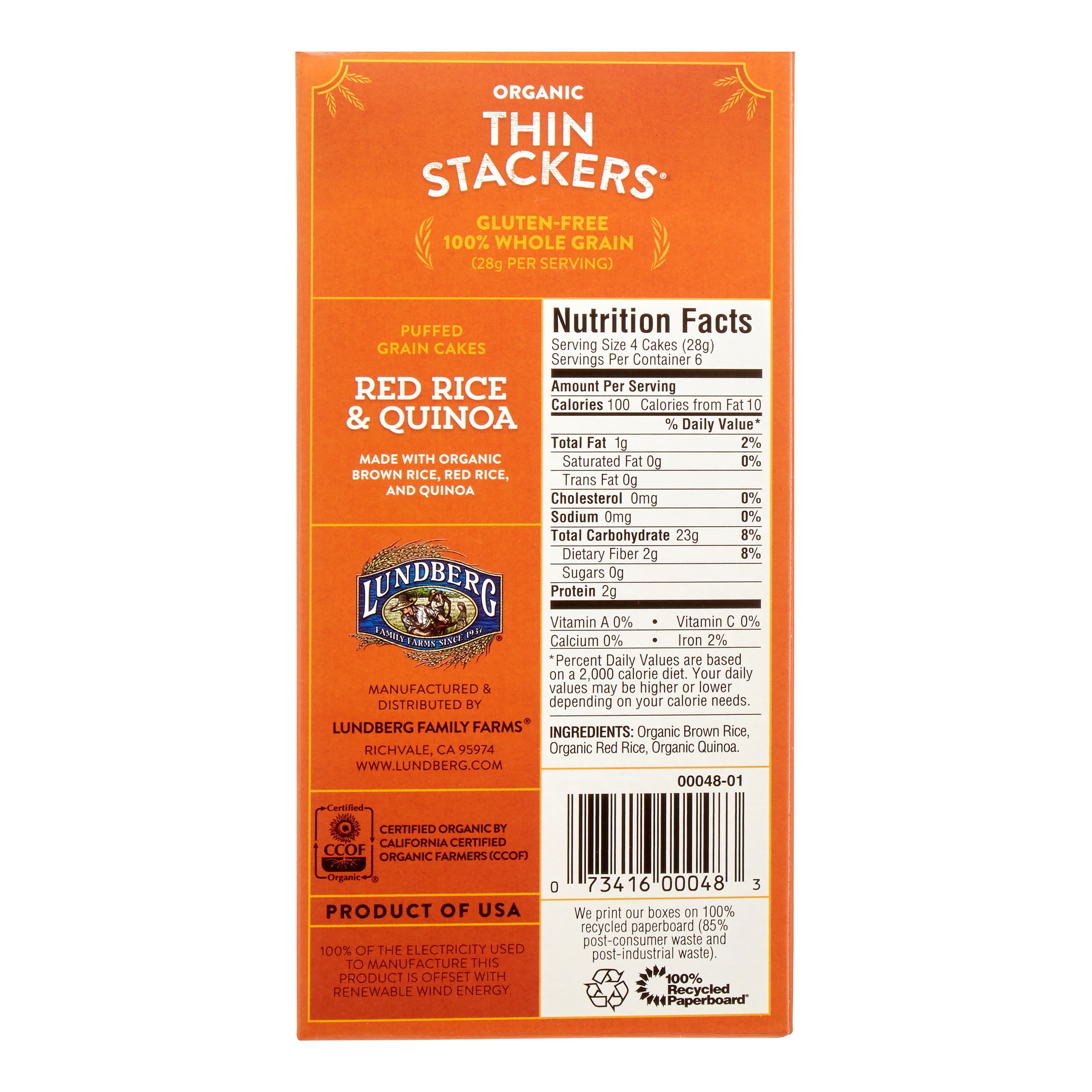 6 Pack :Rice Cake, Og2, Red, Quinoa