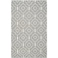 thumbnail image 4 of SAFAVIEH Dhurrie Slater Geometric Moroccan Wool Area Rug, Grey/Ivory, 2'6" x 4', 4 of 7