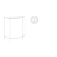 thumbnail image 1 of Mesita de noche de acrílico,Mesa auxiliar de acrílico transparente Mesa auxiliar transparente en capas,Mesa pequeña de acrílico,mesita de noche pequeña,compacta,Acuario de, 1 of 8