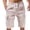 #31Pink, variant on Mens Shorts Casual Elastic Waist Drawstring Lightweight Summer Beach Cargo Shorts Brown XL