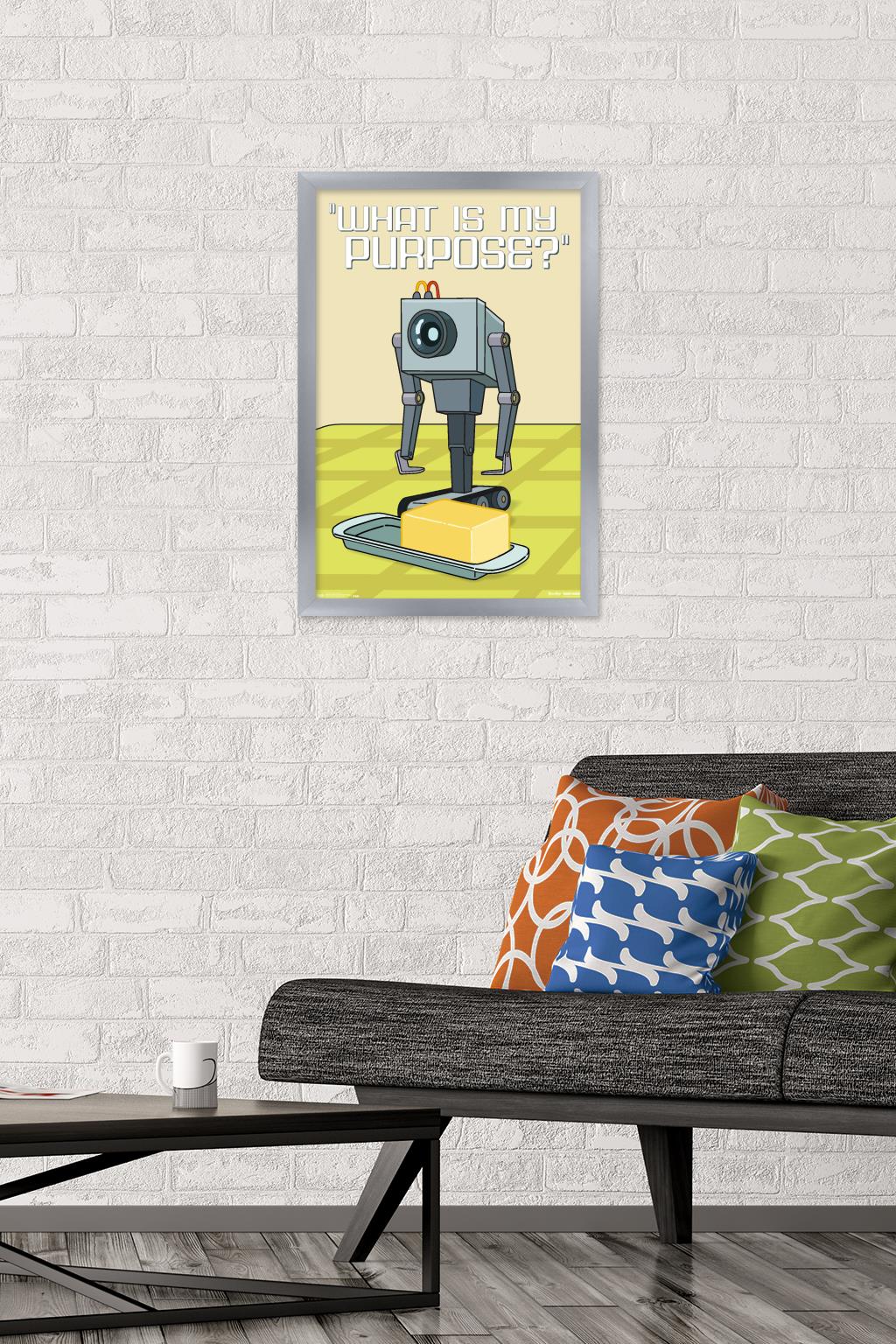 Rick And Morty - Butter Bot Wall Poster, 14.725" x 22.375", Framed