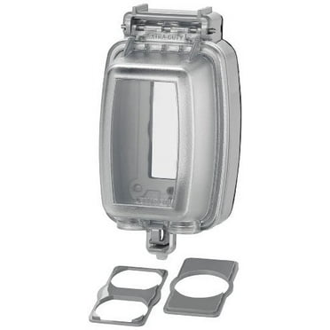 Leviton 5980-UCL Vertical While-in-Use Cover for GFCI/Decora Duplex and Single Outlet Clear