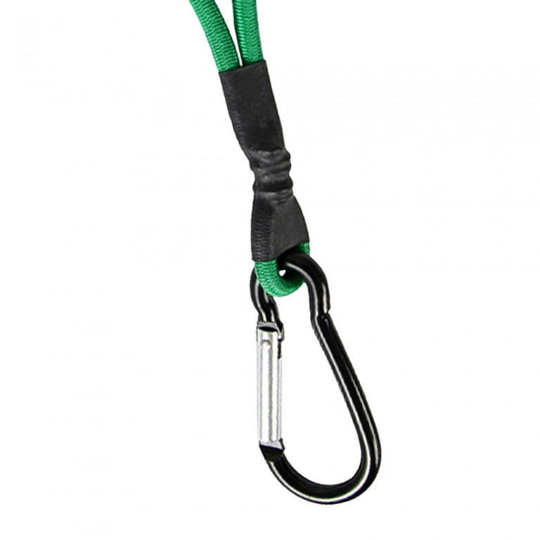 Bungee Cord with Carabiner Hook Bungee Strap for Tarpaulin Wire Racks Tents Bright Green, Size: 19 cm
