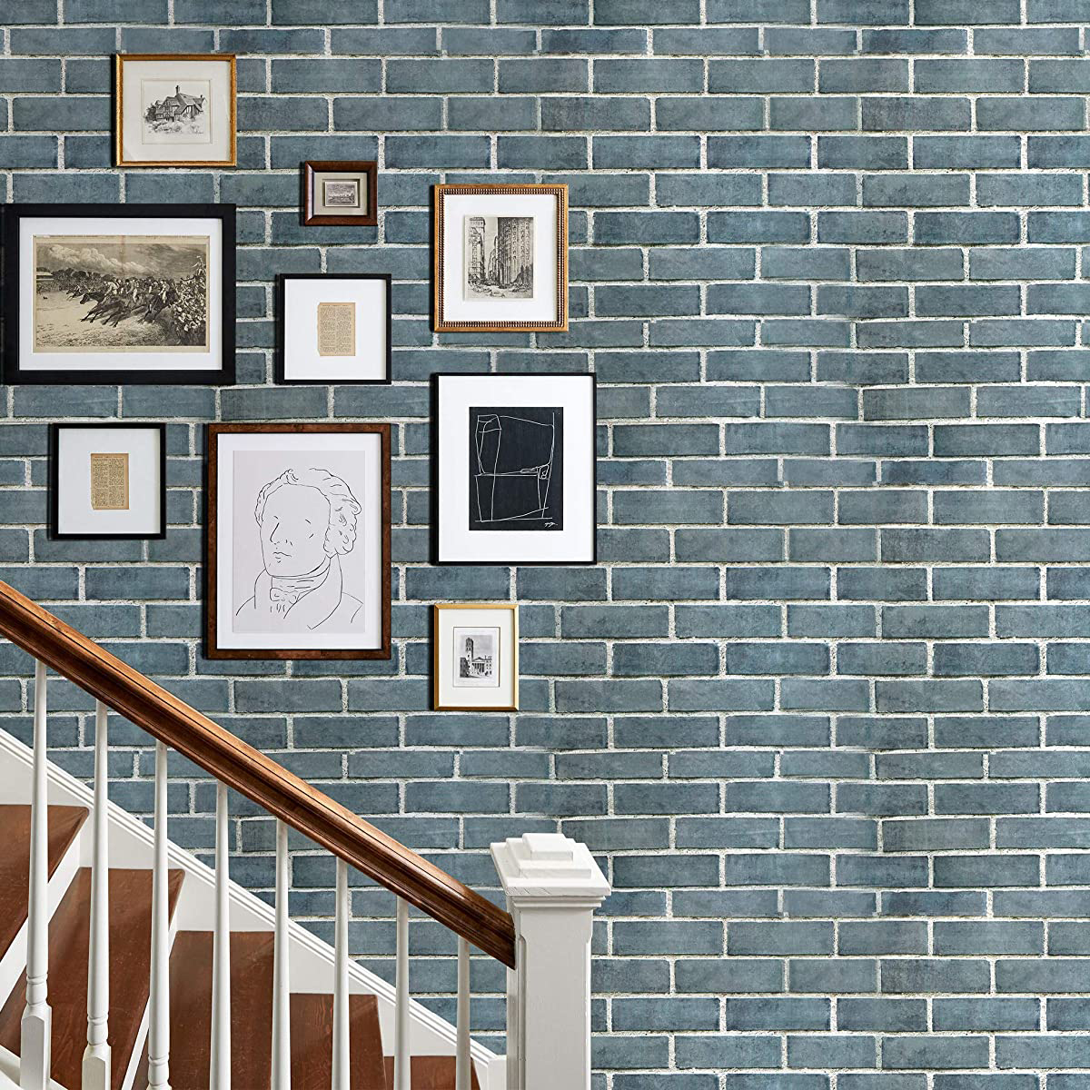 393.7x19.7in Non-Woven Wallpaper, 3D Effect Brick Wall Panel(No Glue) - image 1 of 10