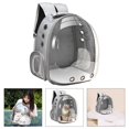 thumbnail image 6 of Portable Pet Travel Backpack, Breathable Backpack for Dogs, Cats, Puppy, , Waterproof, Transparent, Breathable, Rucksack , Grey, 6 of 7