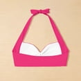thumbnail image 5 of NordicNest Women's Elegant Strappy Tankini Top, Solid Color Hook Neck Full Coverage Swim Top, Comfortable Bathing Suit Top for Beach Pool Resort Hot Pink XXL, 5 of 6