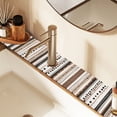 thumbnail image 2 of Yayeee Faucet Mat for Kitchen Sink 30" Diatomite Long Splash Guard Pad, Brown Abstract Stripes, 2 of 7
