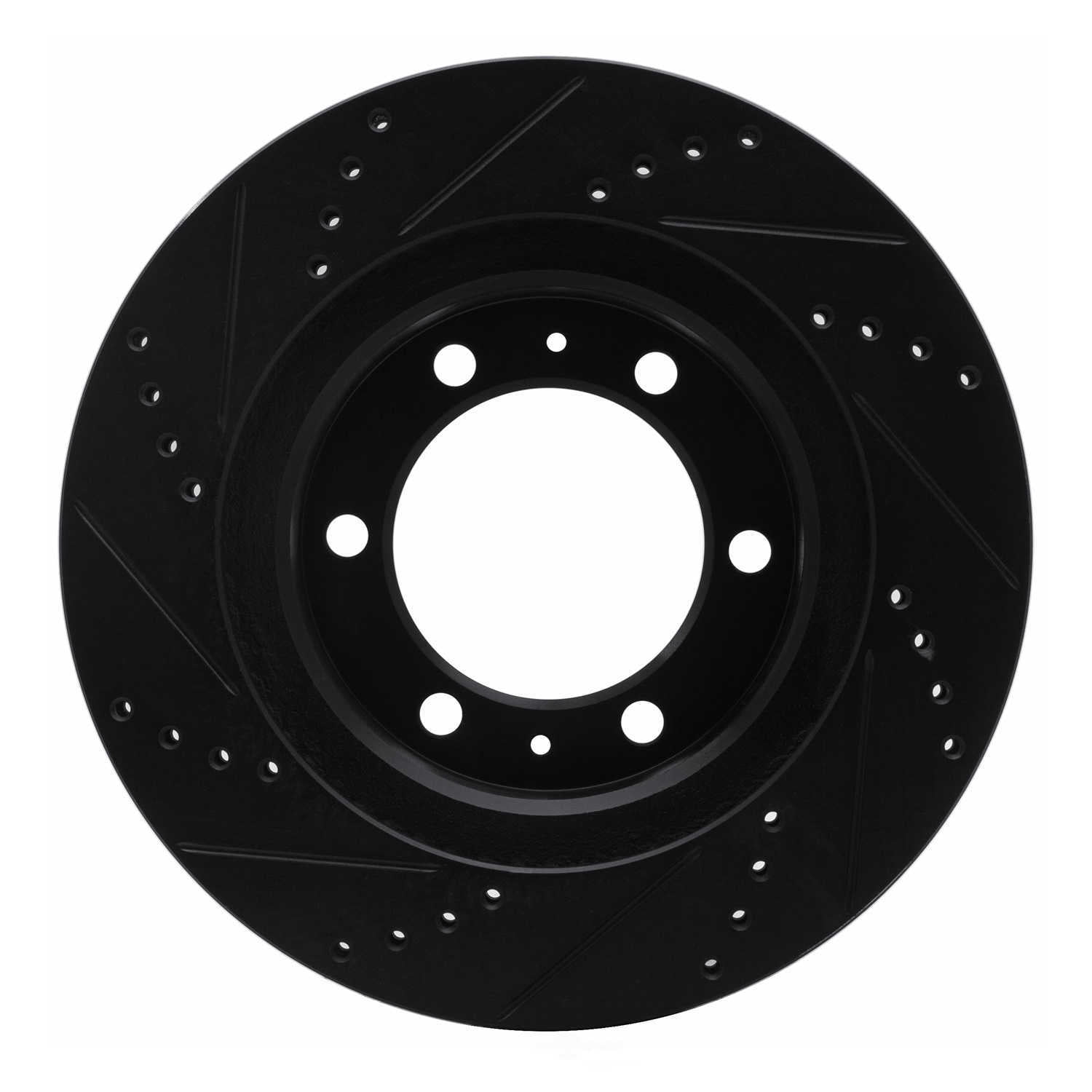 Dynamic Friction Company 633-76128R DFC Brake Rotor - Drilled And Slotted - Black
