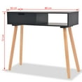 thumbnail image 6 of Charmma Console Table Solid Pinewood 31.5"x11.8"x28.3" Black, 6 of 6