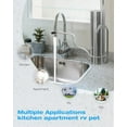 thumbnail image 5 of Vortopt F7 100% Stainless Steel Countertop Water Filter System, 5-Stage Faucet Water Filter, Removes 99% of Chlorine, Heavy Metals, Water Sediment Filter, 8000 Gallons Capacity (1 Filter Included), 5 of 9