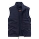 thumbnail image 2 of Camiseta sin mangas con cuello alto para hombre, color liso, para exteriores, con múltiples bolsillos, informal, de terciopelo y poliéster., 2 of 9