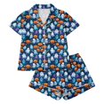 thumbnail image 2 of SwiftWear Women's Halloween Pajamas Set Collared Button Down Sleepwear Cute Pjs 2Piecec Lounge Shorts Set Soft Homewear, 2 of 8