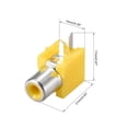 thumbnail image 2 of Conector de audio y video AV hembra RCA de montaje en panel PCB amarillo 5Pcs, 2 of 4