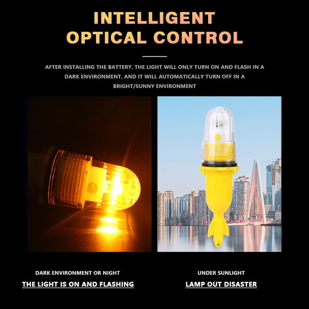 Lámpara De Baliza Lámpara de baliza LED Luz de pesca impermeable portátil para artes de pesca (amarillo)