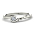 thumbnail image 3 of Women's REAL MOISSANITE RING , 0.85 ct Stone Engagement Promise Ring Solid 925 Sterling Silver , 18K White Gold Plated Ring , Ring for Her , Womens Ring, 3 of 3
