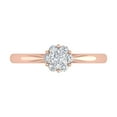 thumbnail image 3 of 1/4 Carat Prong Set Diamond Cluster Ring Band in 14K Rose Gold (Ring Size 10.25) (SI1-SI2 Clarity), 3 of 4