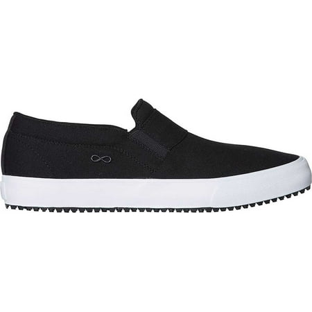 Women's HeartSoul Rush Canvas Slip-On Sneaker Black/White Cotton 11 M