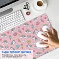 thumbnail image 4 of Long Mouse Pads for Desk,Pink Cartoon Unicorn Dessert Rainbow Heart Desk Mats on Top Of Desks, Desk Mouse Pad Extra Large with 3mm Non-Slip Base and Stitched Edge for Gaming,Work,Home 31.5"x11.8", 4 of 5