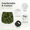 thumbnail image 4 of Daiia Tropical Palm Leaves Fern Leaf Pattern Women's 2 in 1 Running Shorts - Lightweight Athletic Workout Gym Yoga Shorts Liner with Phone Pockets-Medium, 4 of 7