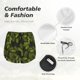 thumbnail image 4 of Balery Tropical Palm Leaves Fern Leaf Pantalones cortos deportivos para mujer con forro y dos bolsillos, elásticos, para entrenamiento, gimnasio, yoga-Large, 4 of 7