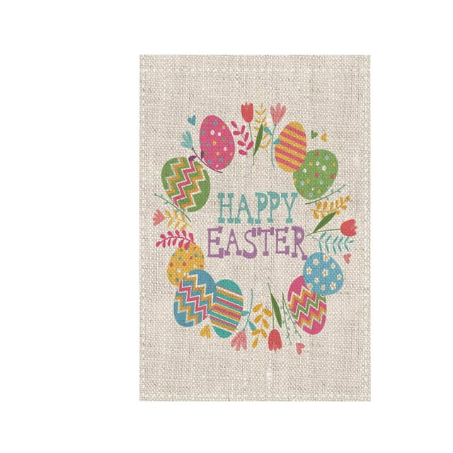 Happy Easter Garden Flags Banner Decorativo Para Yard Farmhouse Decoration FHJ022-DP-HYQ2007 Sunnimix Bandera colgante al aire libre