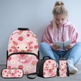 thumbnail image 2 of Yspwyqan Girls Backpack and Lunchbox Set, Strawberry Pink Axolotl 4 Piece School Backpack Set, Lightweight Trendy Daypack Fits 13 Inch Laptop for High School Travel Hiking, 2 of 7