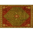 thumbnail image 1 of Ahgly Company Machine Washable Indoor Rectangle Persian Yellow Traditional Area Rugs, 7' x 9', 1 of 4