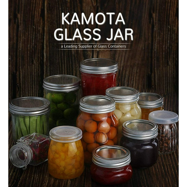 KAMOTA Mason Jars 16 oz With Regular Lids and Bands, Ideal for Jam, Honey,  Wedding Favors, Shower Favors, Baby Foods, DIY Magnetic Spice Jars, 12  PACK, 20 Whiteboard Labels Included 