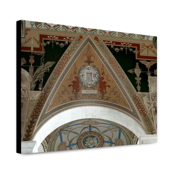 Canvas Print: Second Floor Corridor. Printers' Marks+columns. Printer's Mark Of