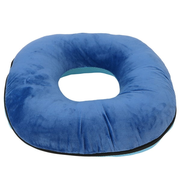 Almohada para hemorroides, almohada tipo donut, cojín para hemorroides azul oscuro, almohada para trasero con forma de donut, claridad notable