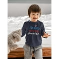 thumbnail image 2 of Happy Birthday America Long Sleeve Toddler - Toddler Long Sleeve Tee, Navy, 2 of 4